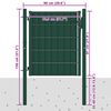 vidaXL Fence Gate PVC and Steel 100x81 cm Green