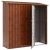 vidaXL Garden Sheds Brown 203.5 x 73 x 200 cm Metal