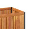 vidaXL Garden Planter 85x45x44 cm Solid Wood Acacia and Steel