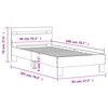 vidaXL Bed Frame without Mattress with LED Lights Grey Sonoma 90x200 cm