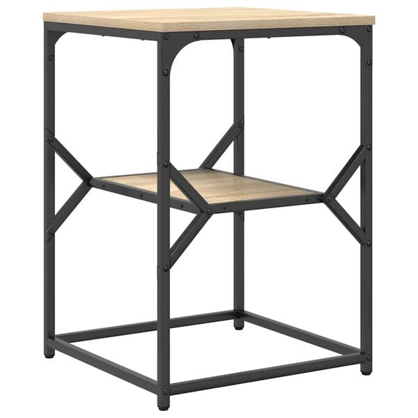 vidaXL Side Table Sonoma oak 41 x 40 x 60 cm Engineered wood and steel