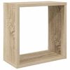 vidaXL Wall Cube Shelves 2 pcs White and Sonoma Oak 30x15x30 cm