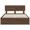 vidaXL Bed Frame with Headboard Brown Oak 150 x 200 cm Engineered Wood