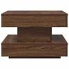 vidaXL Coffee Table 360-Degree Rotatable Brown Oak 50x50x34.5 cm