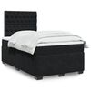 vidaXL Box Spring Bed with Mattress Black 120x200 cm Velvet