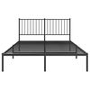 vidaXL Metal Bed Frame without Mattress with Headboard Black 140x190cm