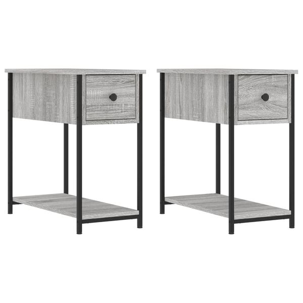 vidaXL Bedside Cabinets 2 pcs Grey Sonoma 30x60x60 cm Engineered Wood