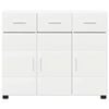 vidaXL Sideboard with Shelf White 88.5 x 30.5 x 73 cm Engineered Wood