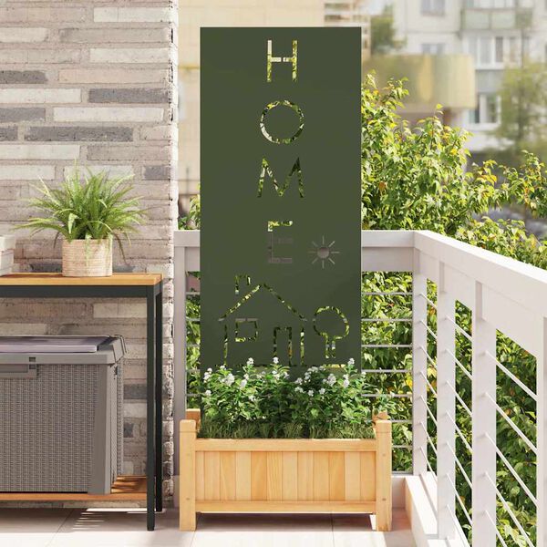 vidaXL Garden Privacy Screen Olive green 50 x 140 cm Cold-rolled steel