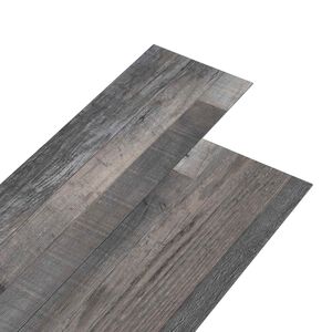 vidaXL Flooring Planks 18 pcs Grey 5.26 m&sup2; PVC