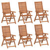 vidaXL Reclining Garden Chairs 6 pcs 56x72x107 cm Solid Wood Acacia