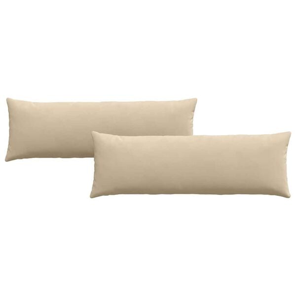 vidaXL Sofa Pillows 2 pcs Cream 120 x 40 cm Fabric