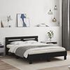 vidaXL Bed Frame without Mattress Black 140x200 cm