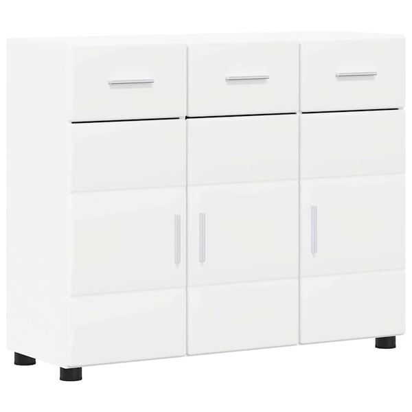 vidaXL Sideboard with Shelf White 88.5 x 30.5 x 73 cm Engineered Wood