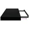 vidaXL Floating Wall Shelves 4 pcs Black 60x23.5x3.8 cm MDF