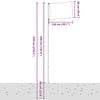 vidaXL Telescopic Flagpole Silver 5.55 m Aluminium