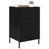 vidaXL Bedside Cabinet Black Oak 40 x 40 x 66 cm Engineered Wood