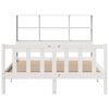 vidaXL Bookcase Bed without Mattress White 120x190 cm Small Double Solid Wood Pine