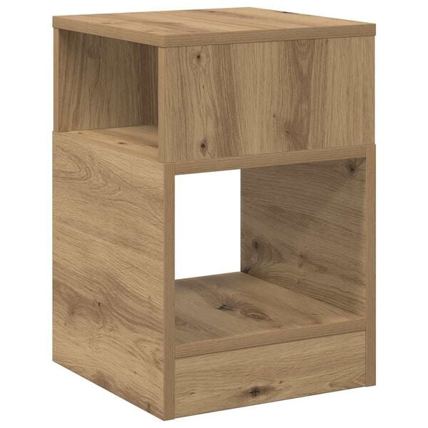 vidaXL End Table Artisan Oak 30.5 x 30 x 45 cm Engineered Wood