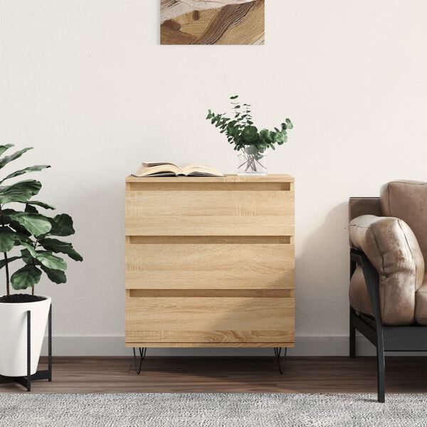 vidaXL Sideboard Sonoma Oak 60x35x70 cm Engineered Wood