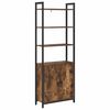 vidaXL Book Cabinet 6-Tier 60 x 24 x 161 cm Engineered Wood Smoked Oak