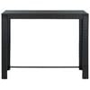 vidaXL 7 Piece Outdoor Bar Set with Armrest Poly Rattan Black