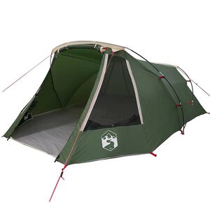 vidaXL Tunnel Tent with Roof Green and White 328 x 228 x 115 cm