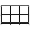 vidaXL 6-Cube Display Shelf Black 103x30x72.5 cm Fabric