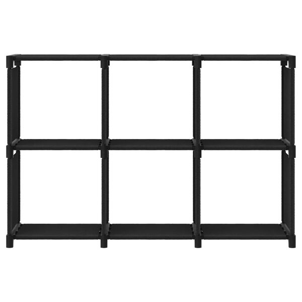vidaXL 6-Cube Display Shelf Black 103x30x72.5 cm Fabric