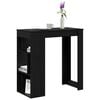 vidaXL Bar Table Black Oak 102 x 50 x 103.5 cm Engineered Wood
