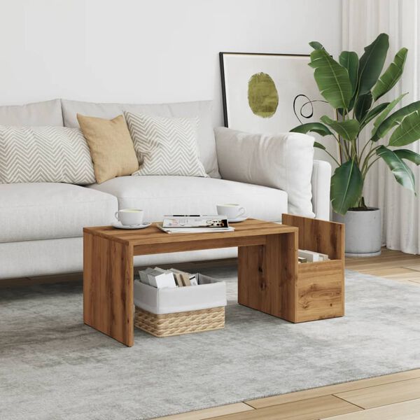 vidaXL Coffee Table Artisian Oak 90x45x35 cm Engineered Wood