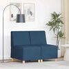 vidaXL Modular Sofa Unit Armless 2 pcs Blue 55 x 74 x 82 cm Fabric
