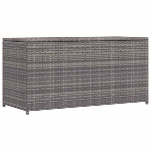 vidaXL Garden Storage Box Grey 120x50x60 cm Poly Rattan