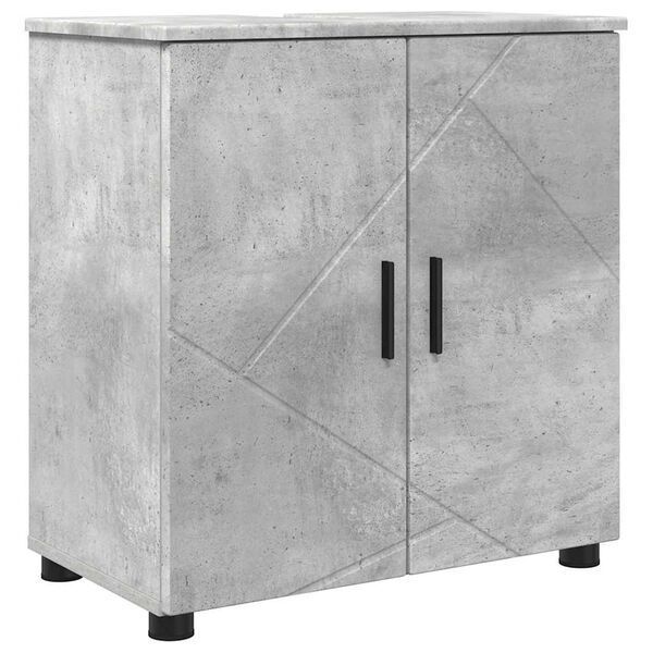 vidaXL Bathroom Cabinet with Storage Concrete Grey 61 x 35 x 64 cm