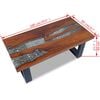 vidaXL Coffee Table Teak Resin 100x50 cm
