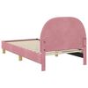 vidaXL Children's Bed Frame with Headboard Pink 80 x 160 cm Velvet