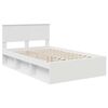 vidaXL Bed Frame with Headboard White 120 x 190 cm Solid Pine Wood