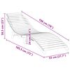 vidaXL Sun Lounger Folding Brown 184 x 55 x 59 cm Solid Teak Wood
