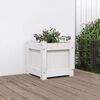 vidaXL Garden Planter White 31x31x31 cm Solid Wood Pine