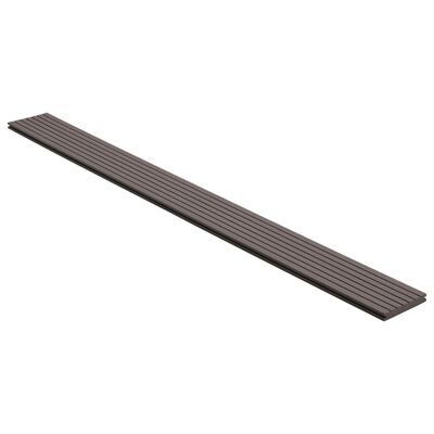 vidaXL WPC Solid Decking Boards with Accessories 10m² 2.2m Dark Brown