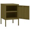 vidaXL Nightstands 2 pcs Olive Green 35x35x51 cm Steel