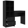 vidaXL Desk with Drawer 2 pcs Black Oak