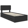 vidaXL Bed Frame with Headboard Black 100 x 200 cm Engineered Wood