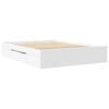vidaXL Bed Frame without Mattress White 150x200 cm King Size Engineered Wood