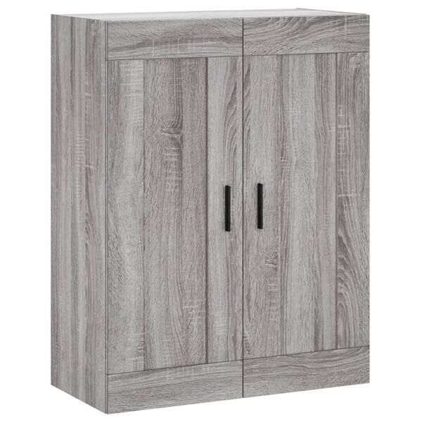vidaXL Wall Mounted Cabinet Grey Sonoma 69.5x34x90 cm Engineered Wood