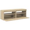vidaXL TV Cabinets with LED Lights 2 pcs Sonoma Oak 60x35x40 cm