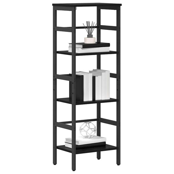 vidaXL Bookshelf Black Oak 40 x 29.5 x 115 cm Engineered Wood