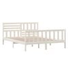 vidaXL Bed Frame without Mattress White Solid Wood 160x200 cm (810093+814155)