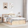 vidaXL Bed Frame with Headboard 140x200 cm Solid Wood Pine