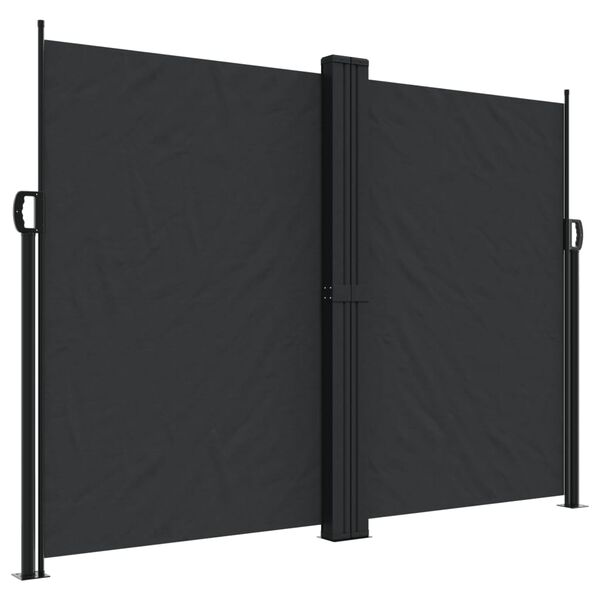 vidaXL Retractable Side Awning Black 180x600 cm
